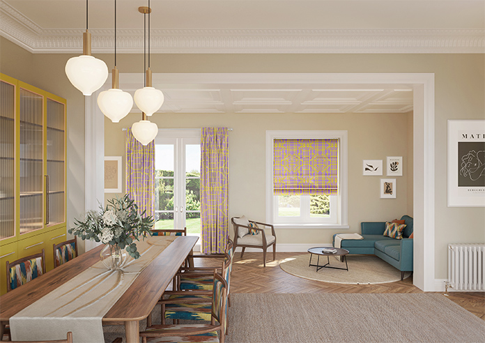 Bamboo Candy, Yellow Lilac - Twist&Fit Roman Blind - Image 8